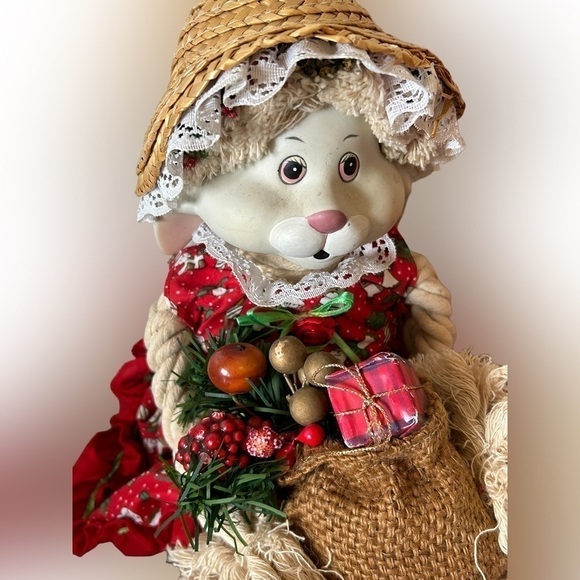 Vintage House of Lloyd Flossie Bunny Home Shelf Sitter Christmas Decor - Picture 3 of 5